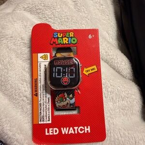 Nintendo Super Mario Bowser Theme Kids Watch Strap - Black/Yellow